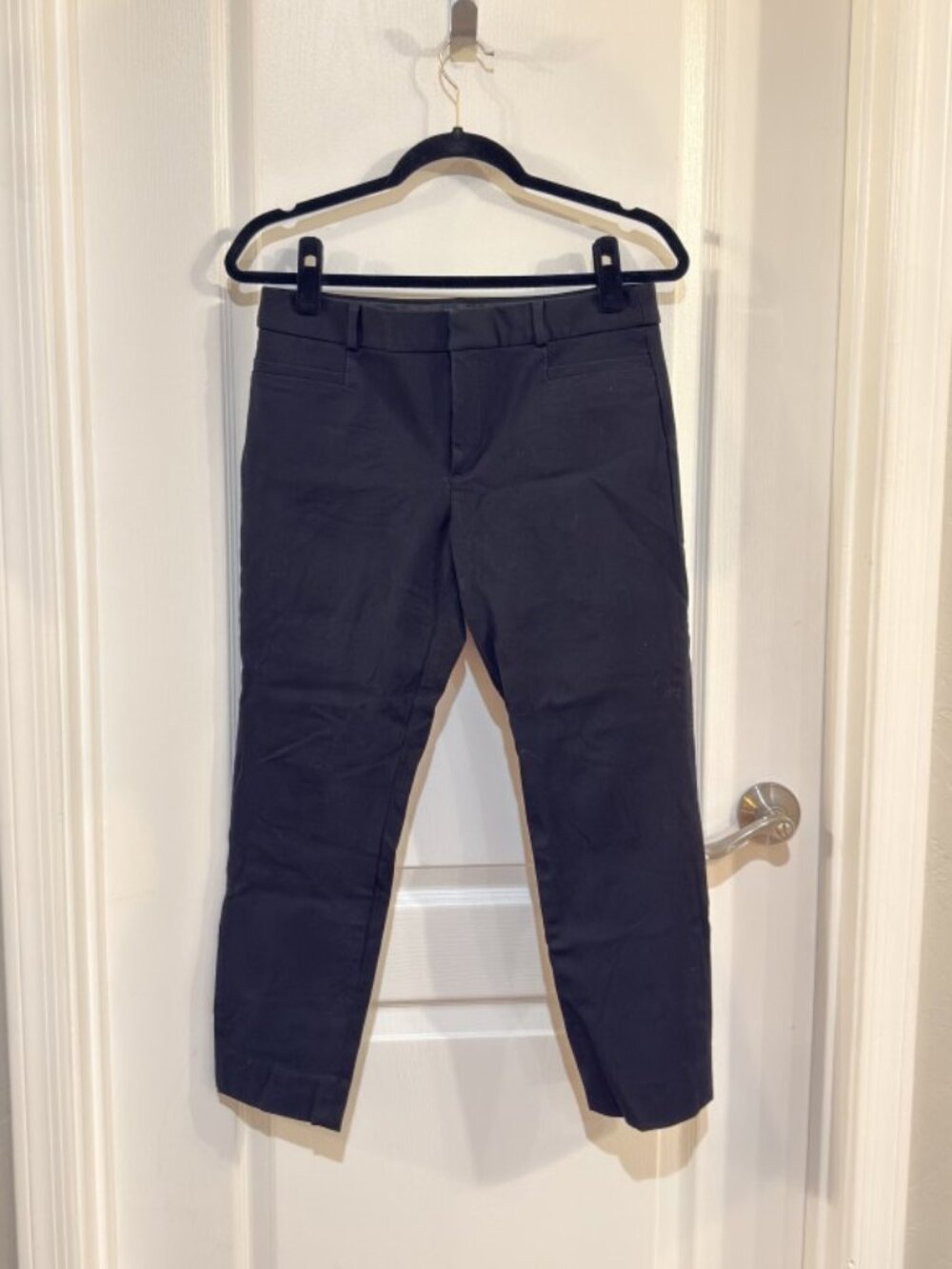 Banana Republic Sloan Black Trouser Pants Petite Size 8